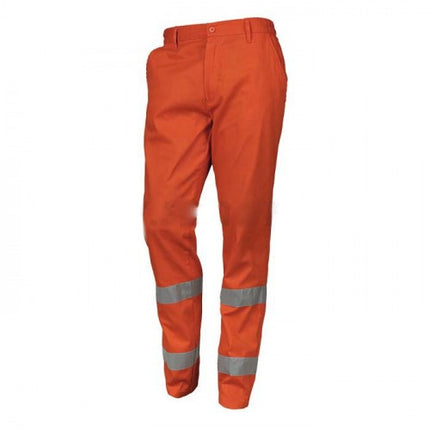 Pantaloni de lucru cu benzi reflectorizante Renania Warning ROAD, 100% bumbac, 260gr/mp