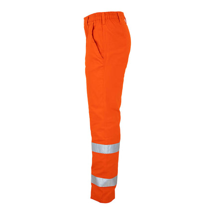 Pantaloni de lucru cu benzi reflectorizante Renania Warning ROAD, 100% bumbac, 260gr/mp