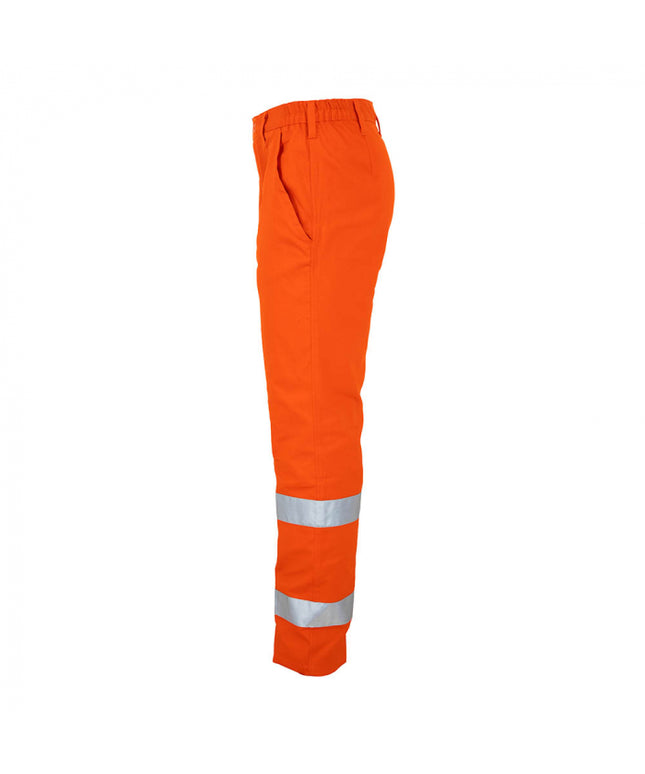 Pantaloni de lucru cu benzi reflectorizante Renania Warning ROAD, 100% bumbac, 260gr/mp
