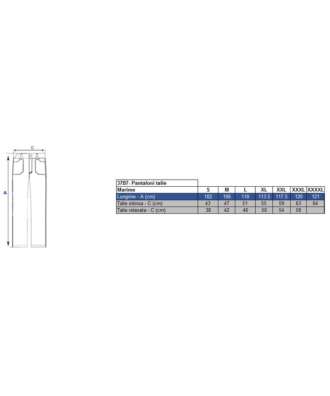 Pantaloni de lucru cu benzi reflectorizante Renania Warning ROAD, 100% bumbac, 260gr/mp