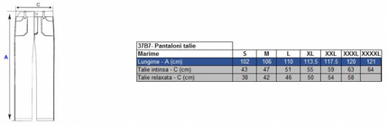 Pantaloni de lucru cu benzi reflectorizante Renania Warning ROAD, 100% bumbac, 260gr/mp