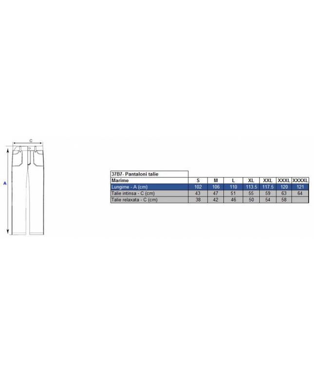 Pantaloni de lucru cu benzi reflectorizante Renania Warning ROAD, 100% bumbac, 260gr/mp