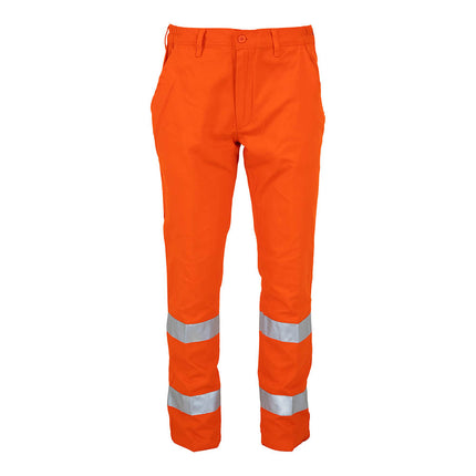 Pantaloni de lucru cu benzi reflectorizante Renania Warning ROAD, 100% bumbac, 260gr/mp