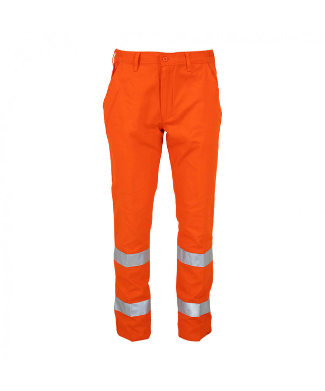 Pantaloni de lucru cu benzi reflectorizante Renania Warning ROAD, 100% bumbac, 260gr/mp