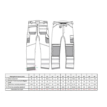 Pantaloni reflectorizanti Portwest PW3 PW340, 65% poliester, 35% bumbac, 300g