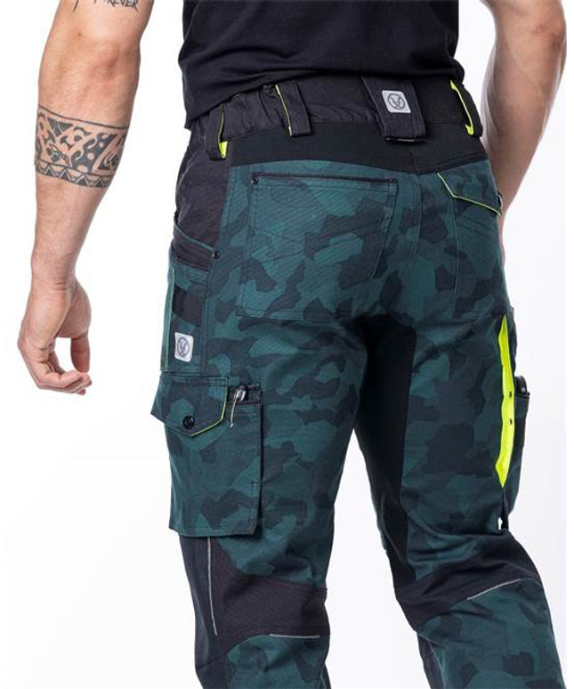 Pantaloni de lucru in talie Ardon CREATRON CAMO, 98% bumbac, 2% elastan, 250 gr/mp