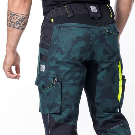 Pantaloni de lucru in talie Ardon CREATRON CAMO, 98% bumbac, 2% elastan, 250 gr/mp