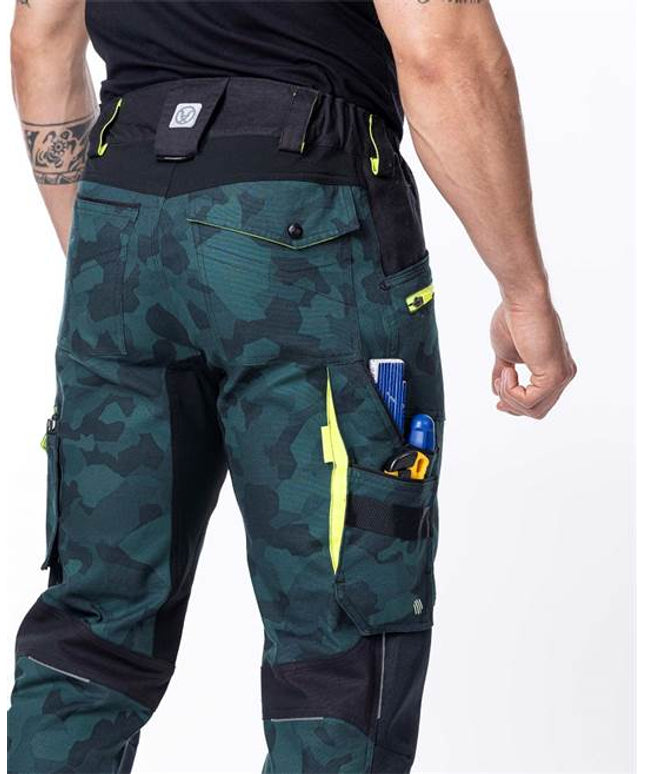 Pantaloni de lucru in talie Ardon CREATRON CAMO, 98% bumbac, 2% elastan, 250 gr/mp