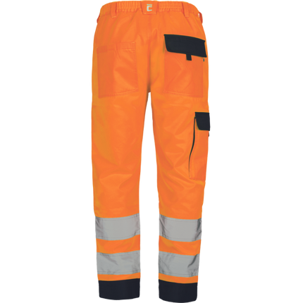 Pantaloni de lucru in talie cu benzi reflectorizante Cerva MAX NEO HV, 65% poliester, 35% bumbac, 250 gr/mp