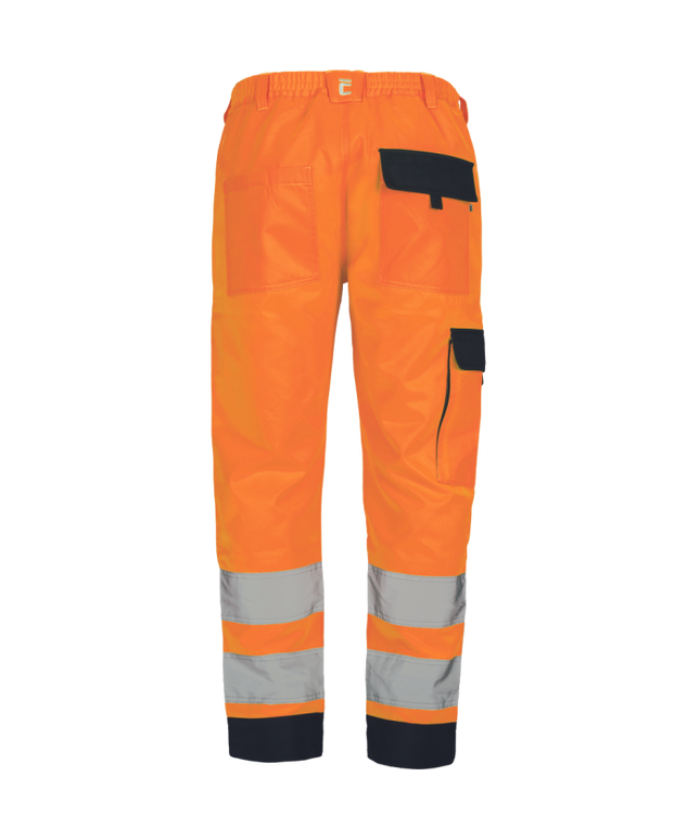 Pantaloni de lucru in talie cu benzi reflectorizante Cerva MAX NEO HV, 65% poliester, 35% bumbac, 250 gr/mp