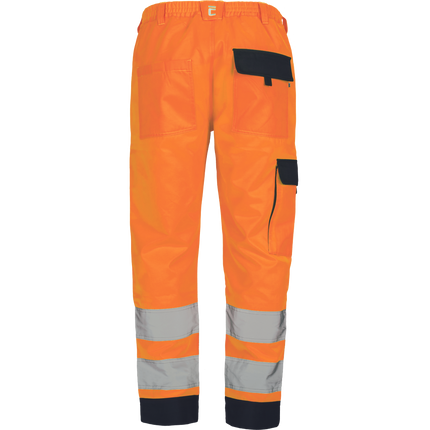 Pantaloni de lucru in talie cu benzi reflectorizante Cerva MAX NEO HV, 65% poliester, 35% bumbac, 250 gr/mp