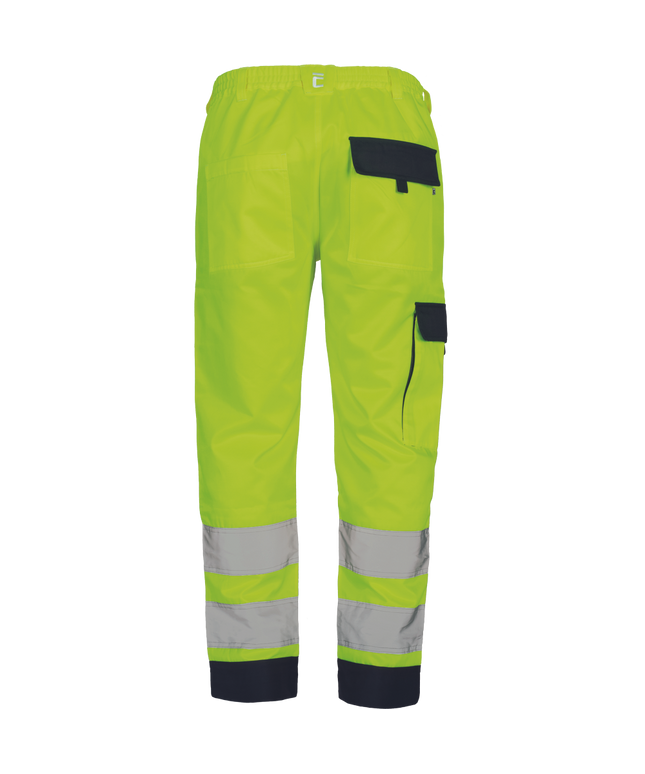 Pantaloni de lucru in talie cu benzi reflectorizante Cerva MAX NEO HV, 65% poliester, 35% bumbac, 250 gr/mp