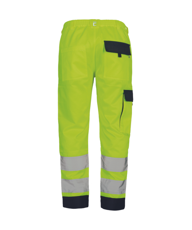 Pantaloni de lucru in talie cu benzi reflectorizante Cerva MAX NEO HV, 65% poliester, 35% bumbac, 250 gr/mp