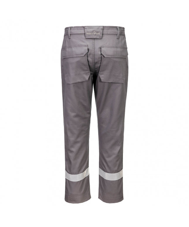Pantaloni de lucru in talie Portwest FR417 Chemical Resistant, 99% bumbac, 1% fibra de carbon, 280 gr/mp