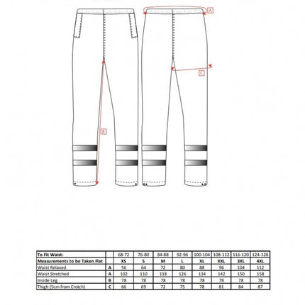 Pantaloni de lucru in talie Portwest IONA LITE S481,cu benzi reflectorizante 100% poliester, 190g