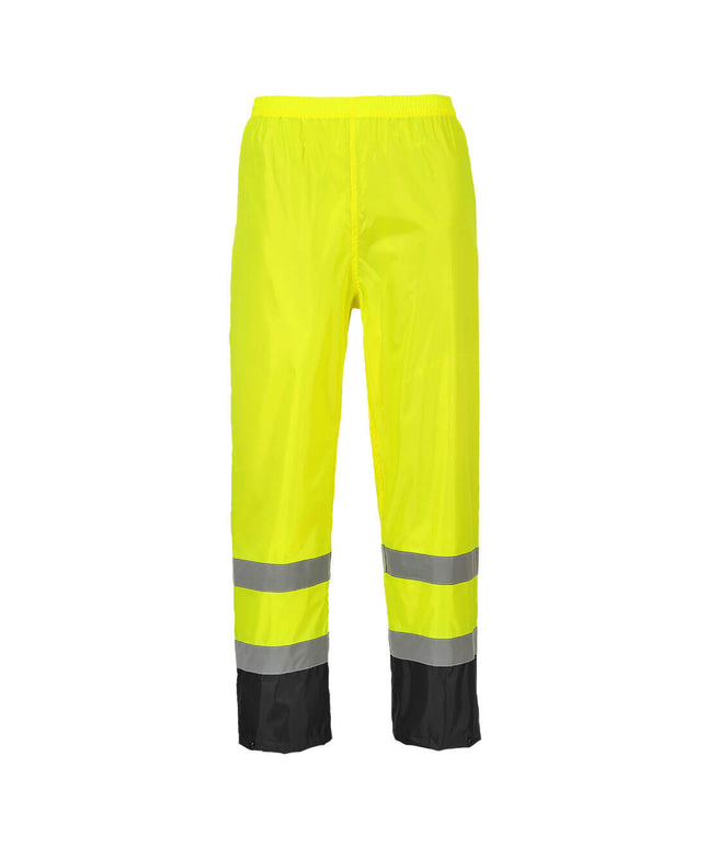 Pantaloni impermeabili reflectorizanti Portwest CONTRAST H444, 100% poliester, 200 gr/mp