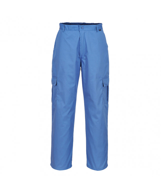 Pantaloni de lucru antistatici Portwest AS11 ESD, 65% poliester, 34% bumbac, 1% fibra conductoare, 210 gr/mp