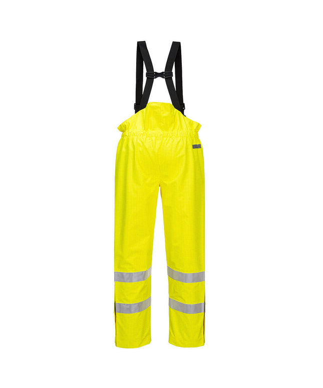 Pantaloni salopeta cu pieptar Portwest BIZFLAME RAIN HIVIS S780, ignifugi, antistatici, 98% poliester, 2% fibra de carbon, 250g