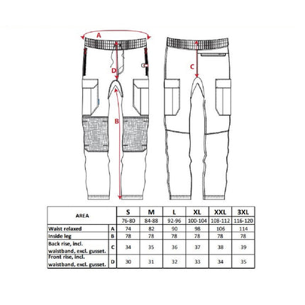 Pantaloni de lucru in talie Portwest FLEXI KX3 KX341, cu benzi reflectorizante, 93% poliester, 7% elastan, 270g