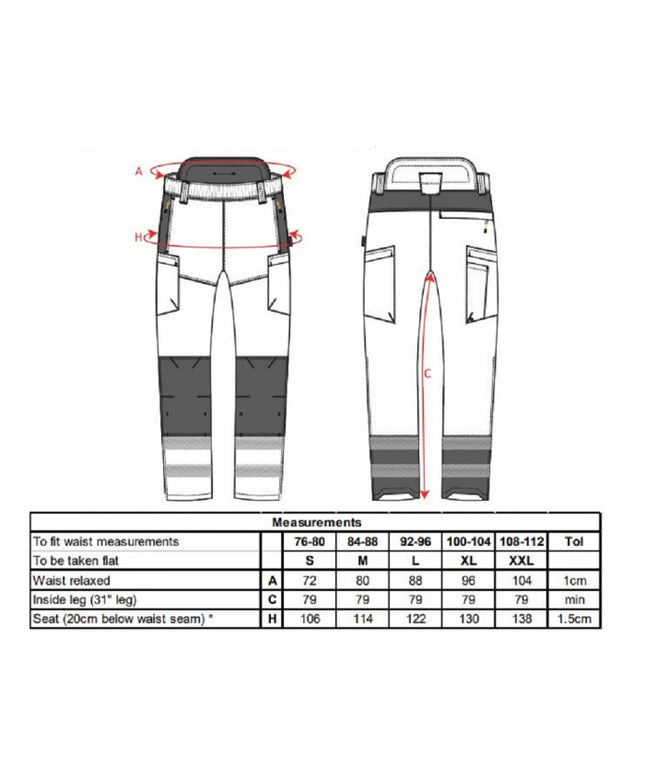 Pantaloni reflectorizanti Portwest PW342 HI VIS PW3 EXTREME, 100% poliester, 200g