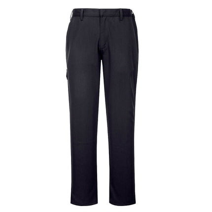 Pantaloni ignifugati de sudura Portwest FR64, 43% bumbac, 30% viscoza, 20% acrilic, 6% para aramida, 1% fibra de carbon, 360 gr/mp