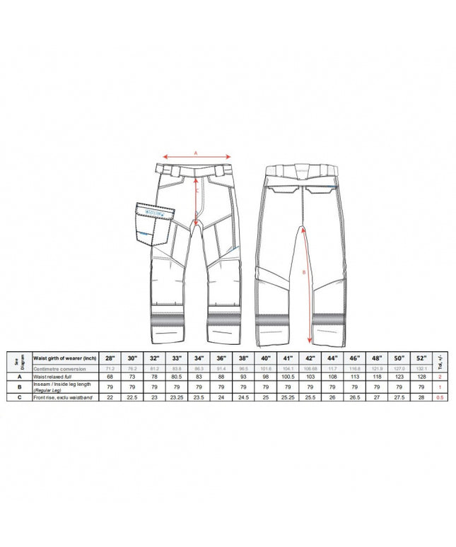 Pantaloni ignifugati Portwest SERVICE FR FR402 WX3, 60% modacrIlic, 36% bumbac, 3% elastan, 1% fibra carbon, 280g