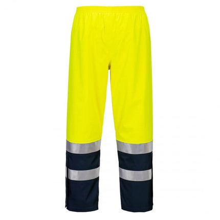 Pantaloni ignifugi reflectorizanti, antistatici Portwest FR410 BIZFLAME, 60% poliester, 21% modacrilic, 18% bumbac, 1% fibra de carbon, 250 gr/mp