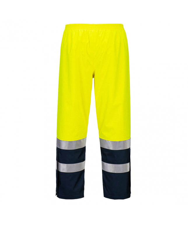 Pantaloni ignifugi reflectorizanti, antistatici Portwest FR410 BIZFLAME, 60% poliester, 21% modacrilic, 18% bumbac, 1% fibra de carbon, 250 gr/mp
