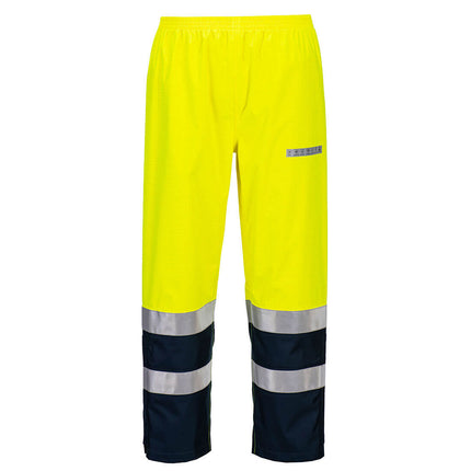 Pantaloni ignifugi reflectorizanti, antistatici Portwest FR410 BIZFLAME, 60% poliester, 21% modacrilic, 18% bumbac, 1% fibra de carbon, 250 gr/mp