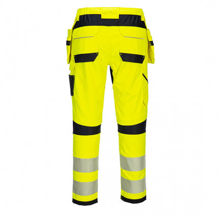 Pantaloni ignifugi reflectorizanti Portwest FR407 HOLSTER, 60% modacrilic, 39% bumbac, 1% fibre carbon, 280 gr/mp