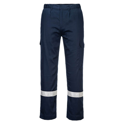 Pantaloni ignifugi reflectorizanti Portwest FR412, 99% bumbac, 1% fibra de carbon, 210 gr/mp