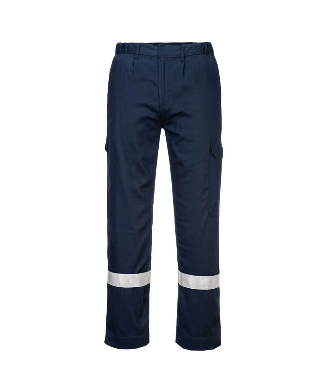 Pantaloni ignifugi reflectorizanti Portwest FR412, 99% bumbac, 1% fibra de carbon, 210 gr/mp