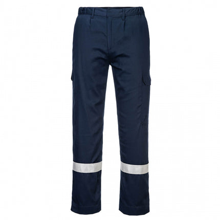 Pantaloni ignifugi reflectorizanti Portwest FR412, 99% bumbac, 1% fibra de carbon, 210 gr/mp