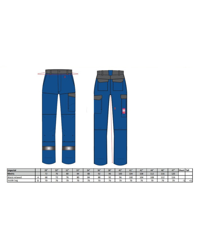 Pantaloni ignifugi Portwest BIZFLAME ULTRA FR06, bicolori, 80% bumbac, 19% poliester, 1% fibra de carbon, 340g