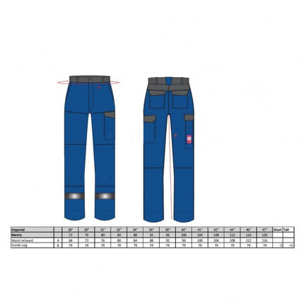 Pantaloni ignifugi Portwest BIZFLAME ULTRA FR06, bicolori, 80% bumbac, 19% poliester, 1% fibra de carbon, 340g