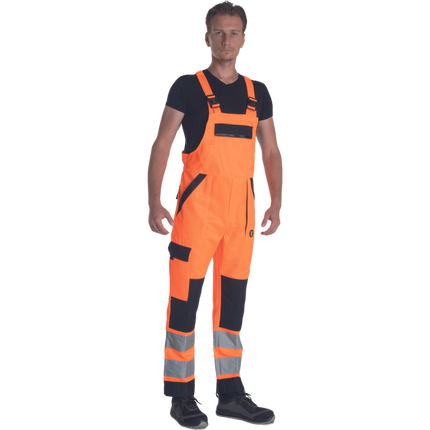 Pantaloni salopeta cu pieptar Cerva TELDE, 65/35 tercot, 195 gr/mp