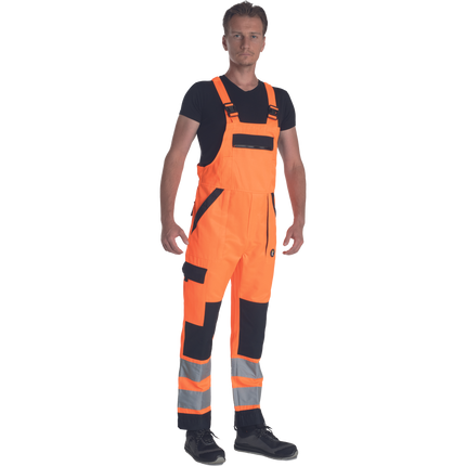 Pantaloni salopeta cu pieptar Cerva TELDE, 65/35 tercot, 195 gr/mp