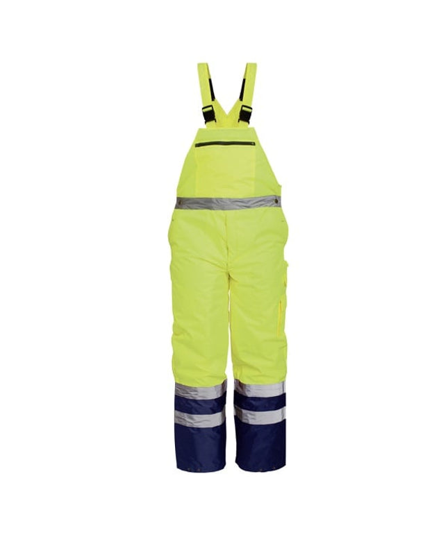 Pantaloni reflectorizanti cu pieptar de iarna Renania DENMARK, 100% PES Oxford, 180gr/mp