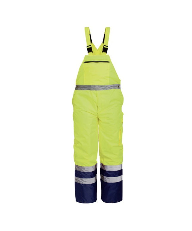 Pantaloni reflectorizanti cu pieptar de iarna Renania DENMARK, 100% PES Oxford, 180gr/mp