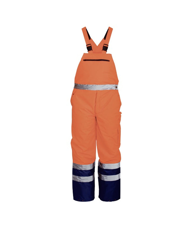 Pantaloni reflectorizanti cu pieptar de iarna Renania NORWAY, 100% PES Oxford, 180gr/mp