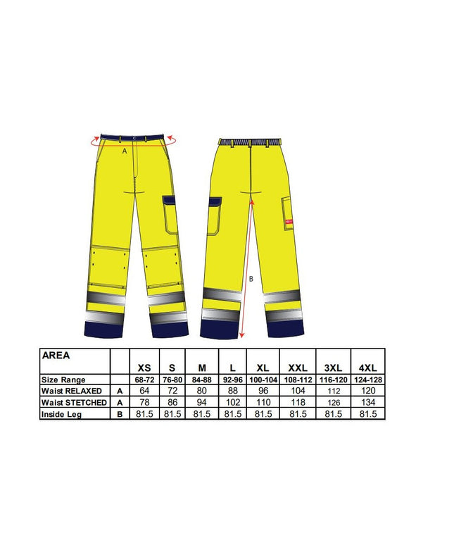 Pantaloni reflectorizanti ignifugi Portwest BIZFLAME PRO FR92, 99% bumbac, 1% fibra de carbon, 330g
