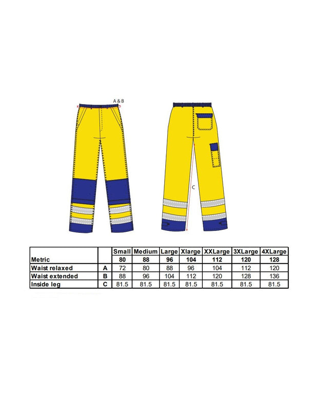 Pantaloni reflectorizanti ignifugi Portwest MULTI-NORM FR62 , 99% bumbac, 1% fibra de carbon, 345g