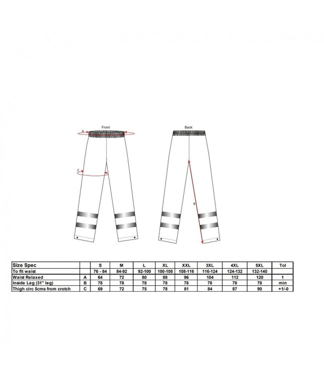 Pantaloni reflectorizanti ignifugi Portwest SEALTEX FLAME FR43, antistatici, 100% poliester, 260g