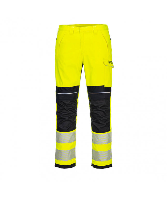 Pantaloni reflectorizanti, ignifugi in talie Portwest FR406, 60% modacrilic, 39% bumbac, 1% fibre carbon, 280 gr/mp
