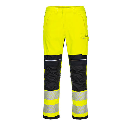 Pantaloni reflectorizanti, ignifugi in talie Portwest FR406, 60% modacrilic, 39% bumbac, 1% fibre carbon, 280 gr/mp
