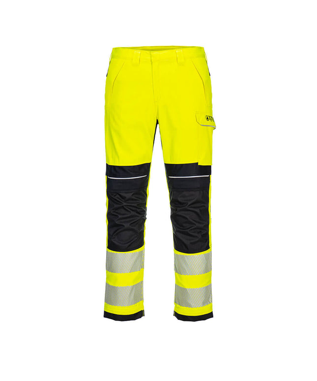 Pantaloni reflectorizanti, ignifugi in talie Portwest FR406, 60% modacrilic, 39% bumbac, 1% fibre carbon, 280 gr/mp