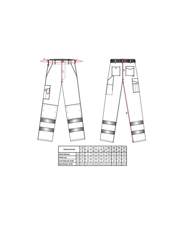 Pantaloni reflectorizanti Portwest COMBAT E046, 65% poliester, 35% bumbac, 245 gr/mp