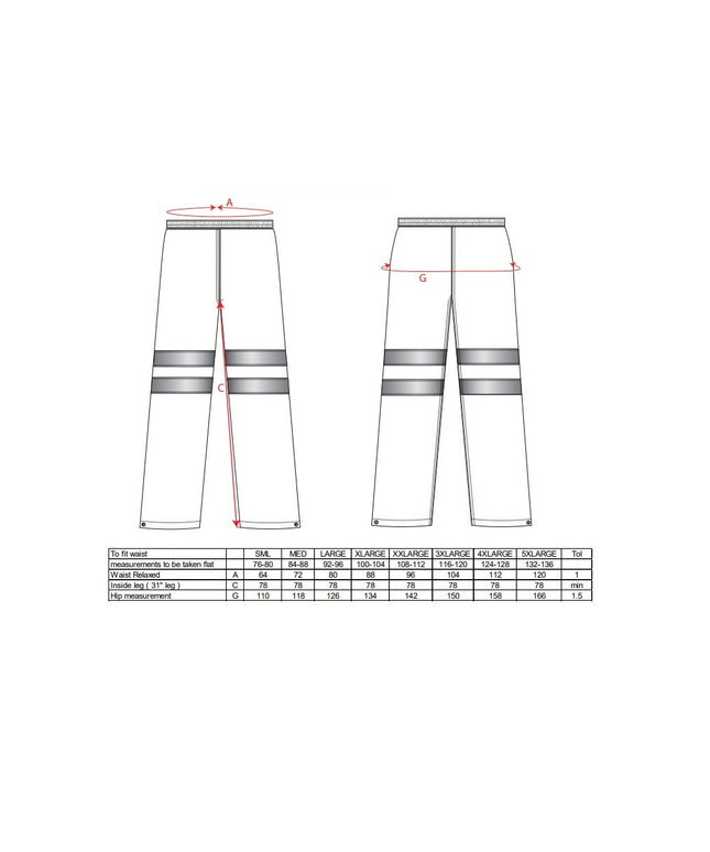 Pantaloni reflectorizanti Portwest SEALTEX ULTRA RT51, 100% poliester, 185 gr/mp