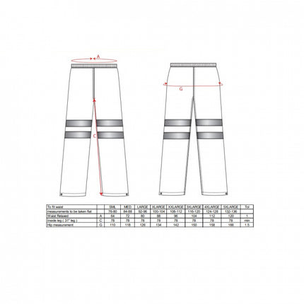 Pantaloni reflectorizanti Portwest SEALTEX ULTRA RT51, 100% poliester, 185 gr/mp