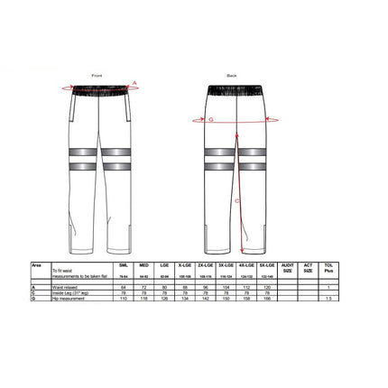 Pantaloni reflectorizanti Portwest TRAFFIC RT31, 100% poliester, 190 gr/mp